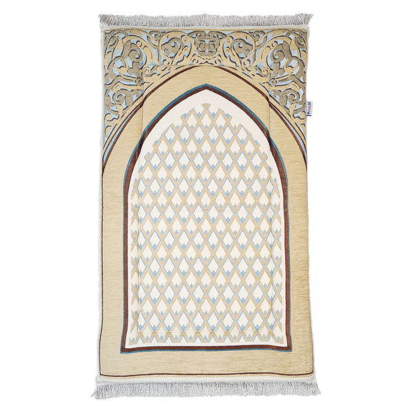 Premium Islamic Prayer Mat with Memory Foam-Cordoba Cream