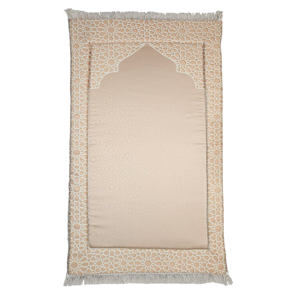 LARGE TURKISH COMFORTABLE MEMORY FOAM PRAYER MAT PEACH-Golden 6