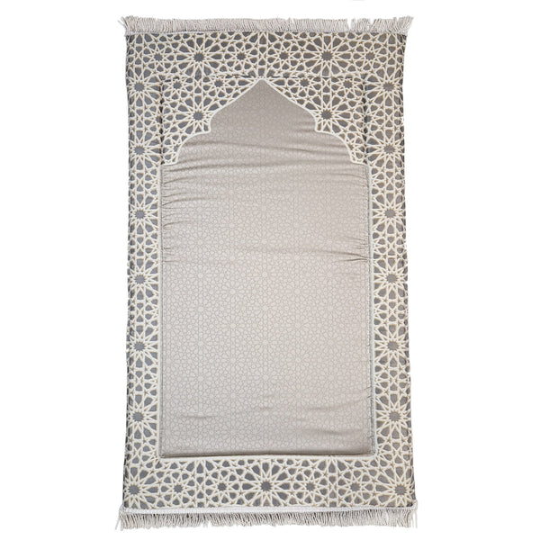 LARGE TURKISH COMFORTABLE MEMORY FOAM PRAYER MAT SILVER-Golden 6