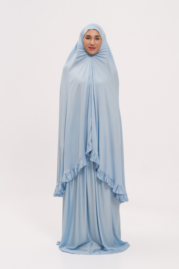 PREMIUM SOFT PRAYER DRESS TOP & SKIRT (SKY BLUE)