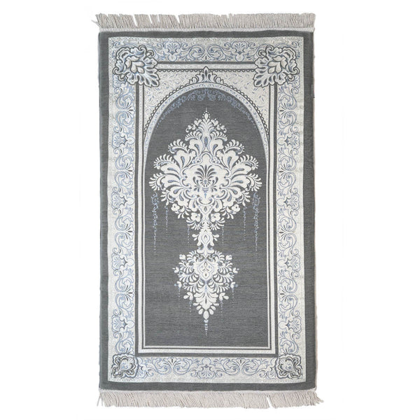 LARGE TURKISH COMFORTABLE MEMORY FOAM PRAYER MAT GREY-Golden 1